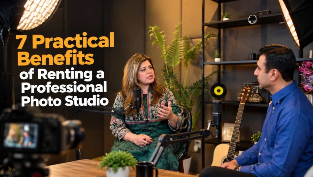 7 practical benefits of renting a professional photo studio for commercial and fashion shoots at Delenzo Studio in Lahore