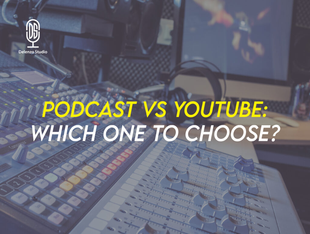 A comparison between podcasting and YouTube, highlighting key differences in content creation, audience engagement, and platform benefits.