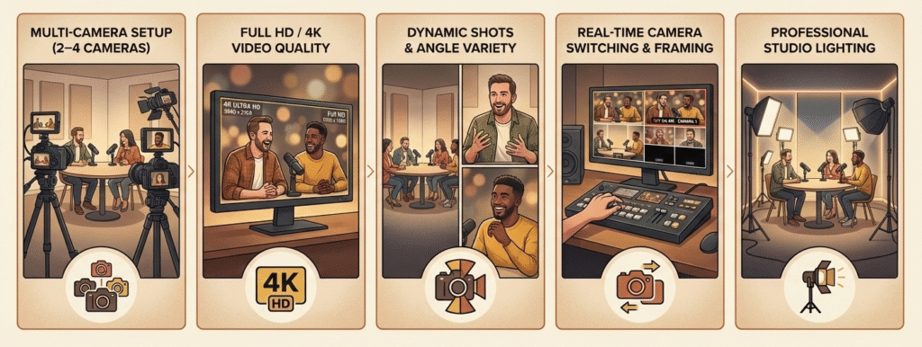 Professional podcast and video studio at Delenzo Studio Lahore