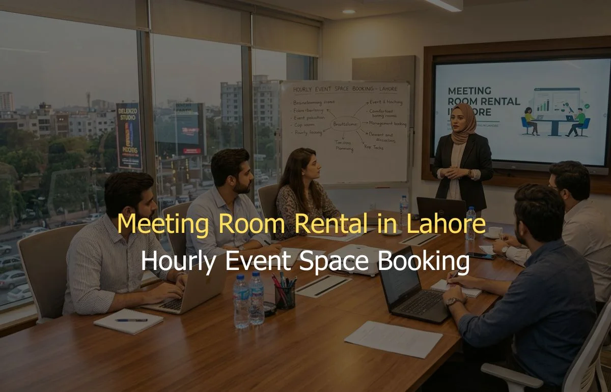 Meeting Room Rental in Lahore Hourly Event Space Booking - Delenzo Studio