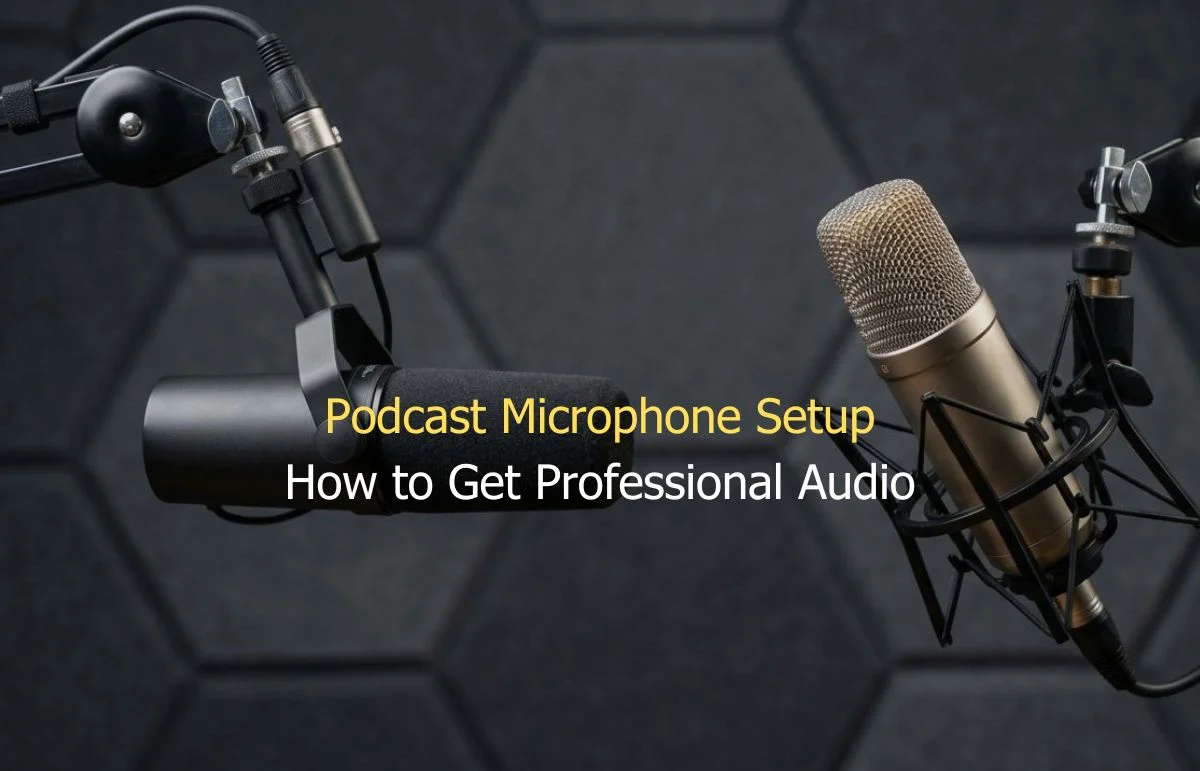 Podcast Microphone Setup How to Get Professional Audio at Delenzo Studio