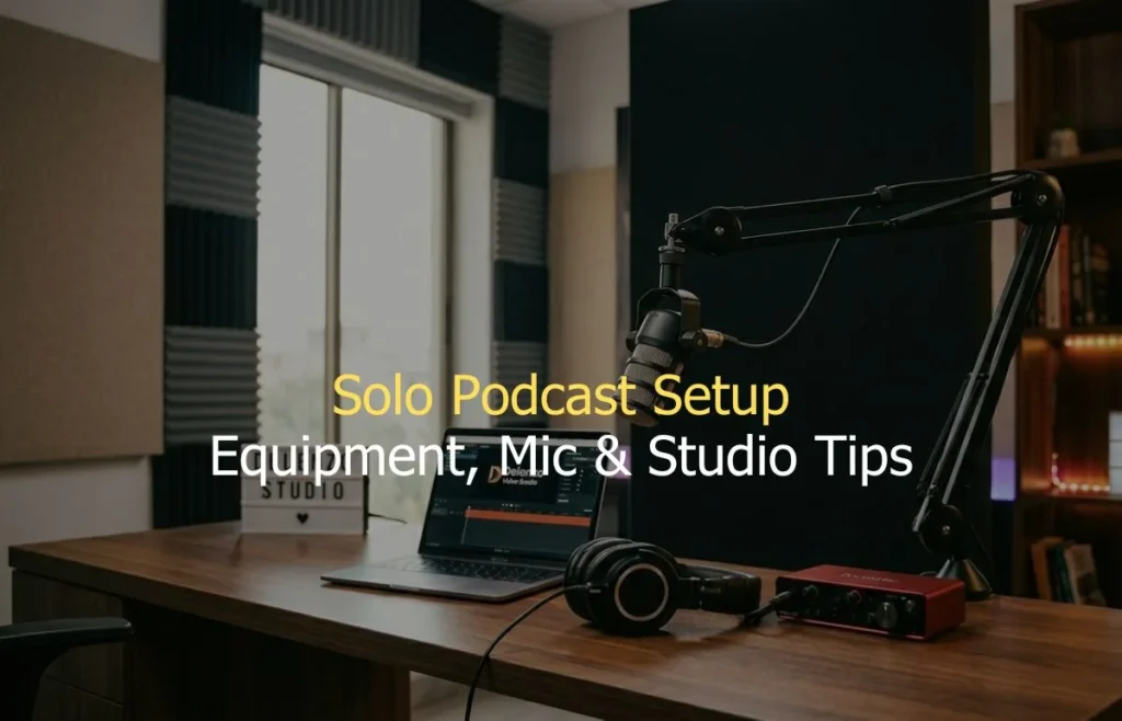 Solo Podcast Setup Equipment, Mic & Studio Tips - Delenzo Studio