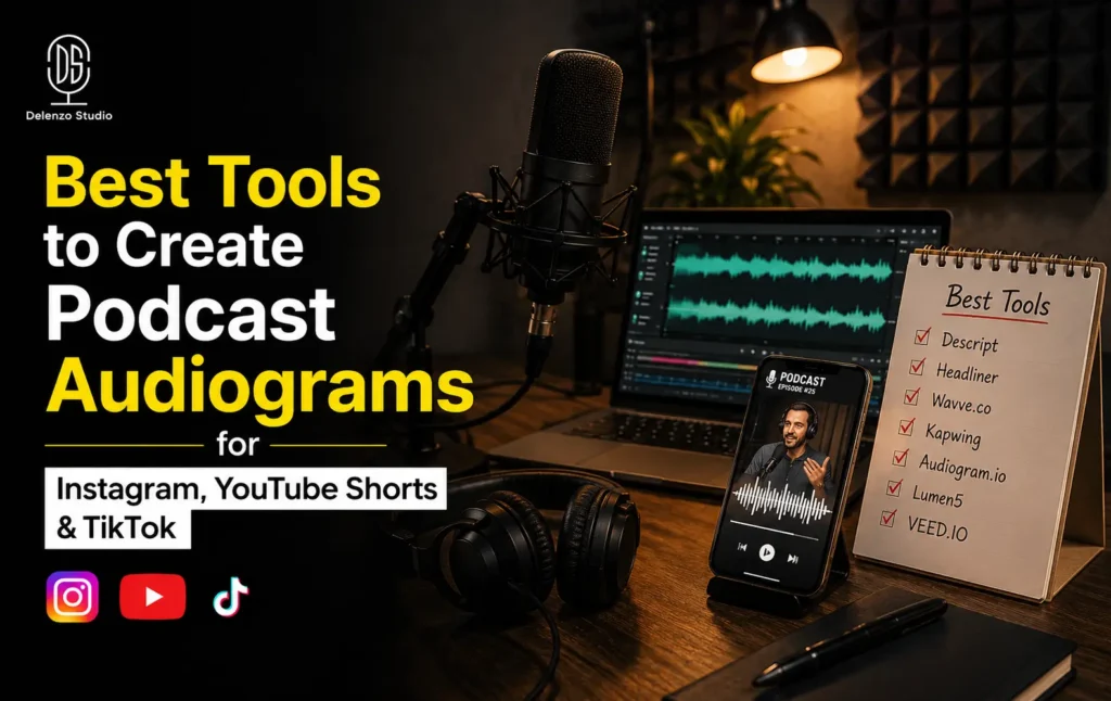 Best Tools to Create Podcast Audiograms for Instagram, YouTube Shorts & TikTok