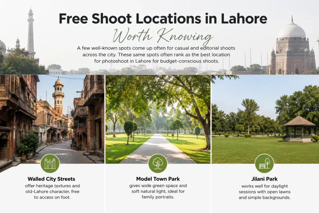 Free and Low-Cost Outdoor Photoshoot Locations in Lahore