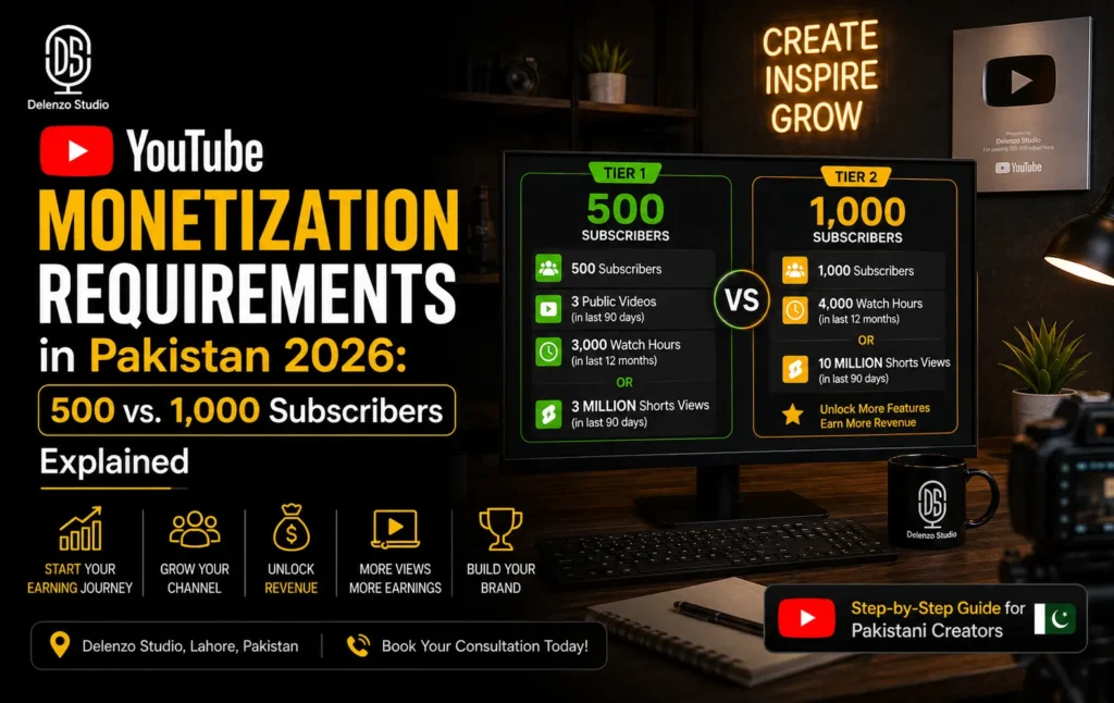 YouTube Monetization Requirements in Pakistan 2026 500 vs. 1,000 Subscribers Explained