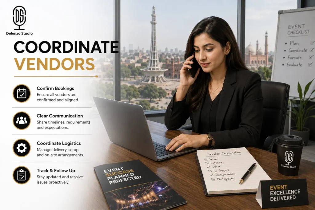 Corporate event vendor coordination in Lahore