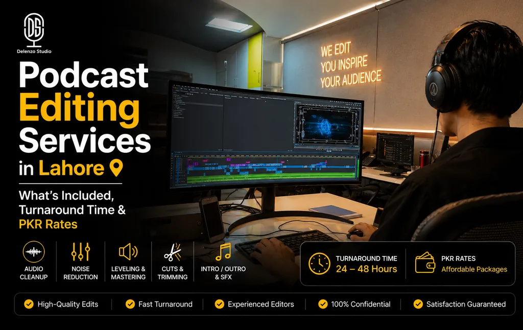 Podcast Editing Services in Lahore What's Included, Turnaround Time & PKR Rates