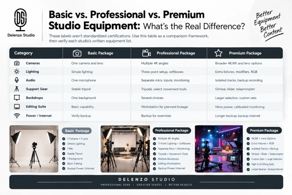 Basic vs. Professional vs Premium Studio Equipment What’s the Real Difference