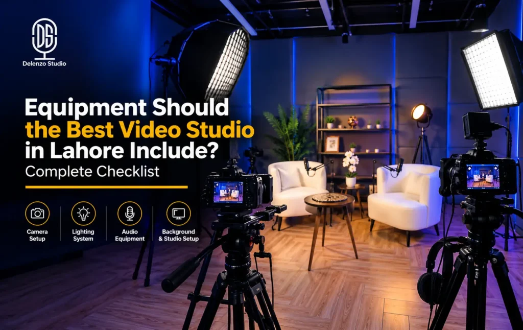 Video studio equipment checklist for production in Lahore